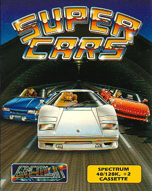 Super Cars box art for ZX Spectrum